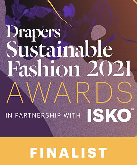 Aspiga is a finalist for The Drapers Sustainable Fashion Brand of the