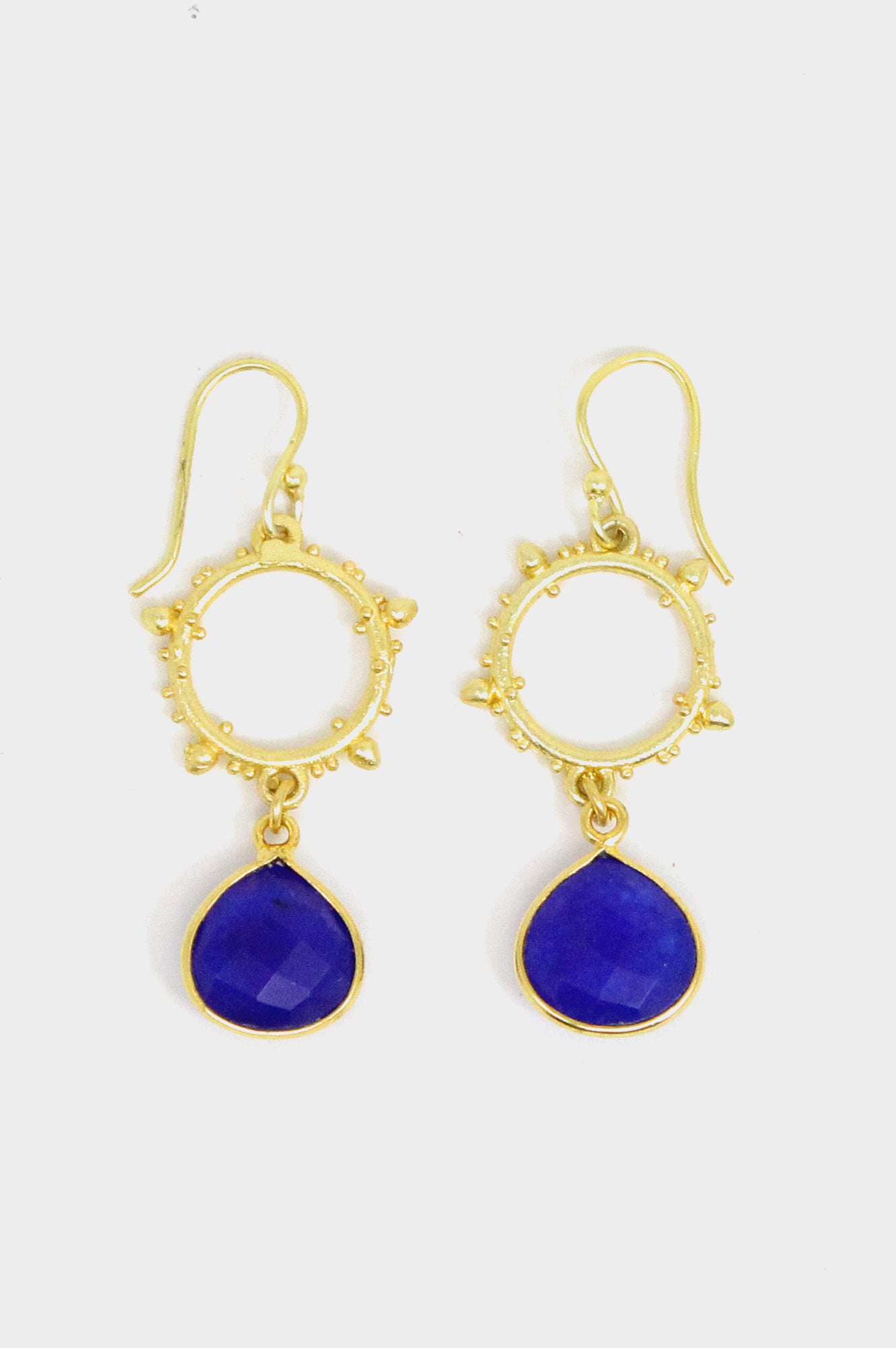 Ashiana Jewellery Blue Sapphire Allegra Earrings Aspiga