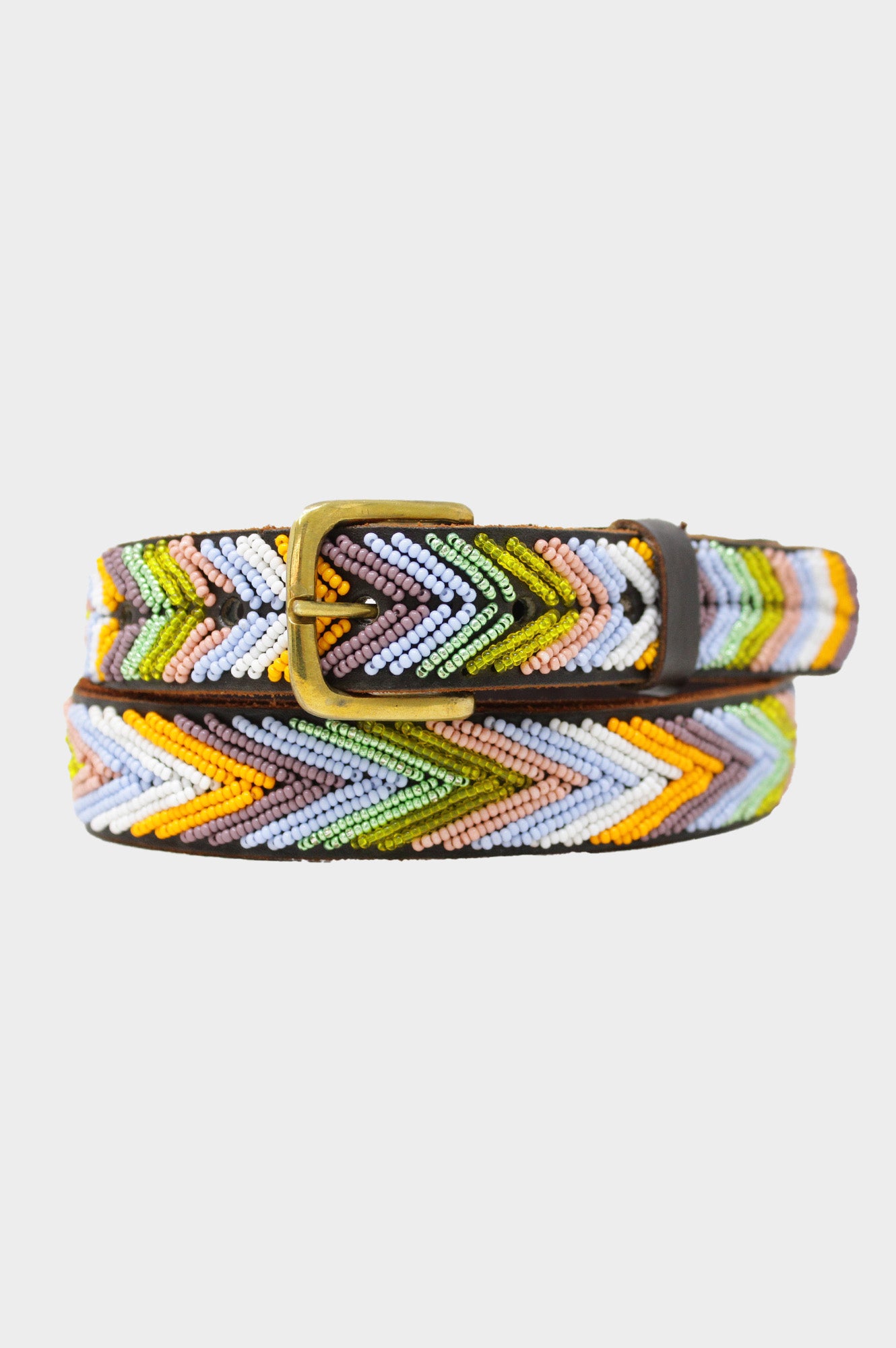 Aspiga Ladies Sustainable Leather Beaded Multicolour Pastel Fully