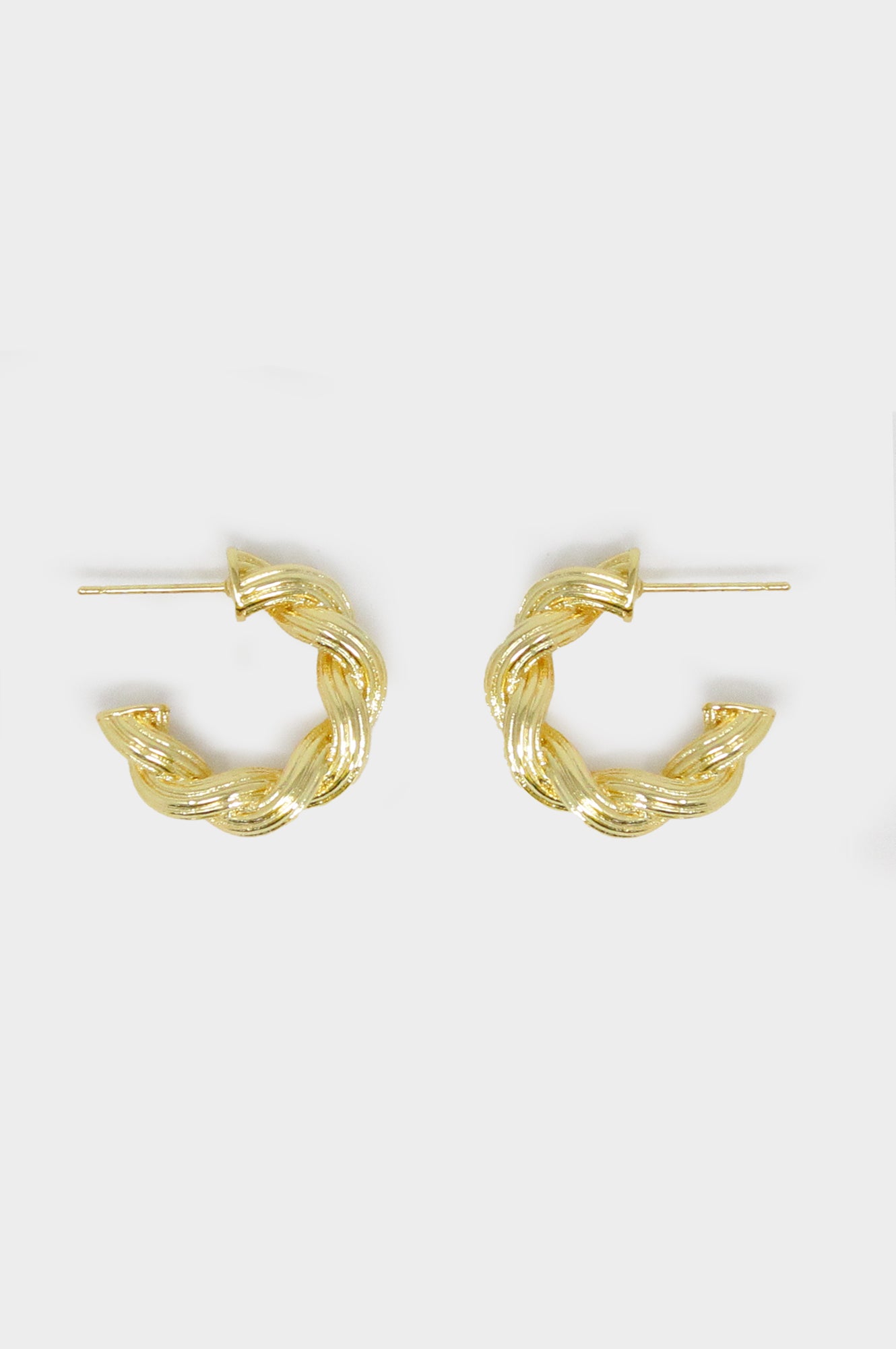 Ashiana Jewellery Gold Chunky Swirl Hoops Aspiga