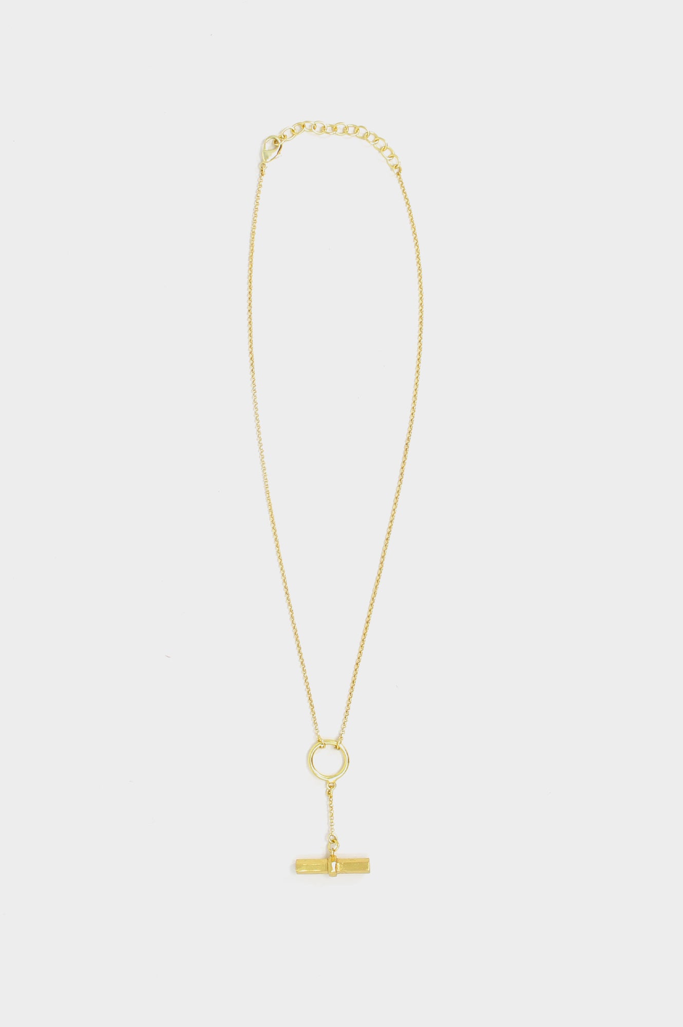 Ashiana Jewellery Long T Bar Circle Gold Chain Necklace Aspiga