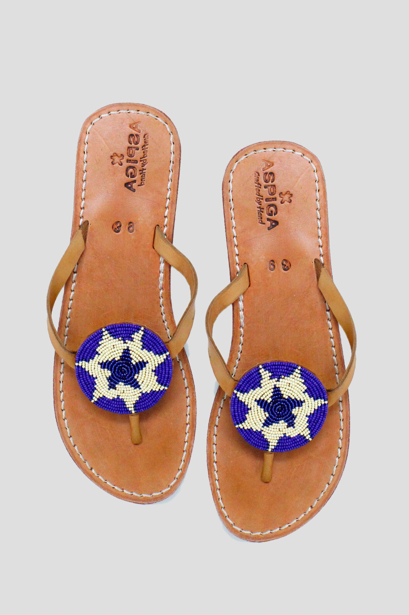 Star Disc Sandals Blue Aspiga