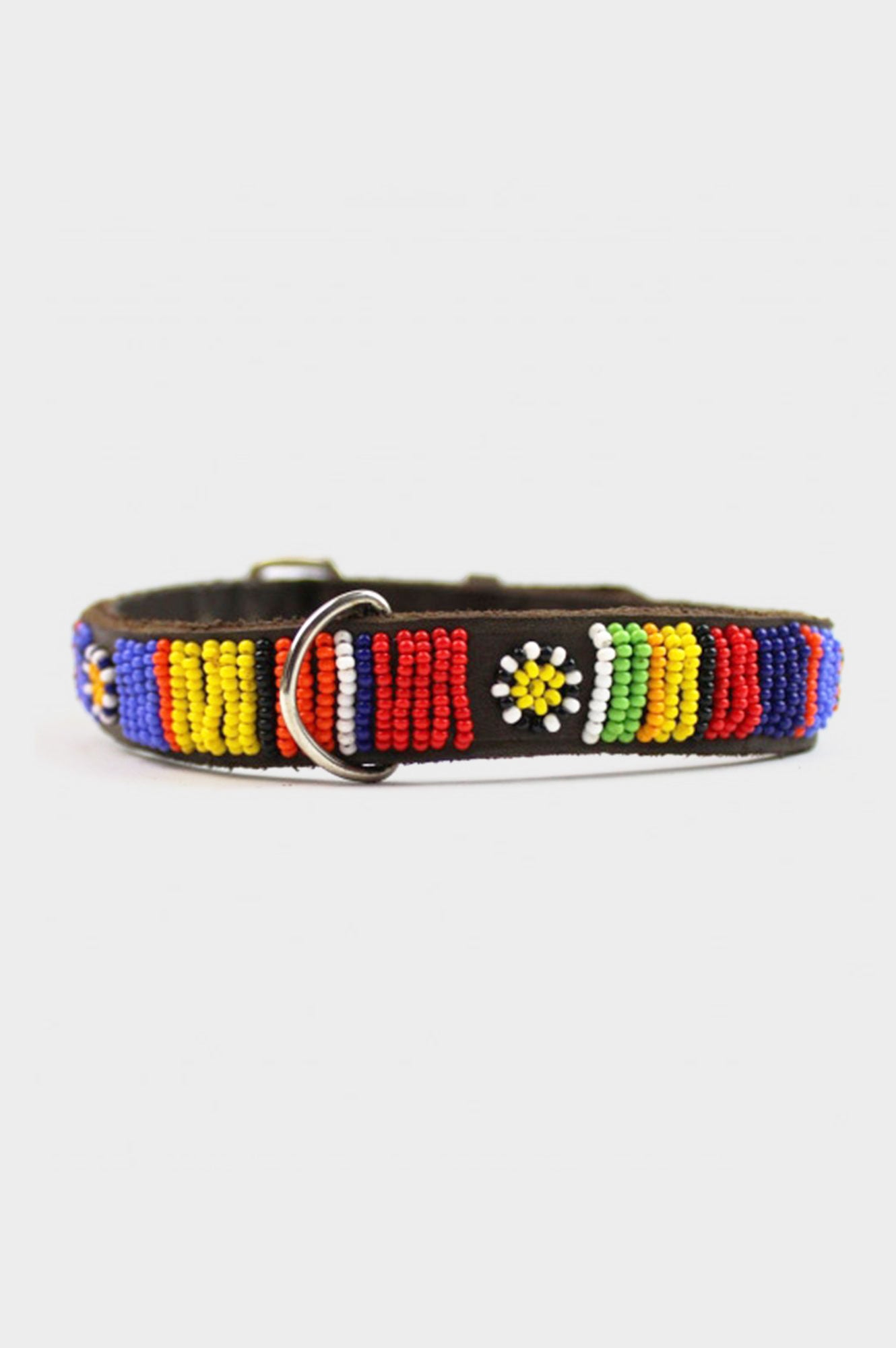 Aspiga Sustainable Leather Maasai Dog Collar Multi