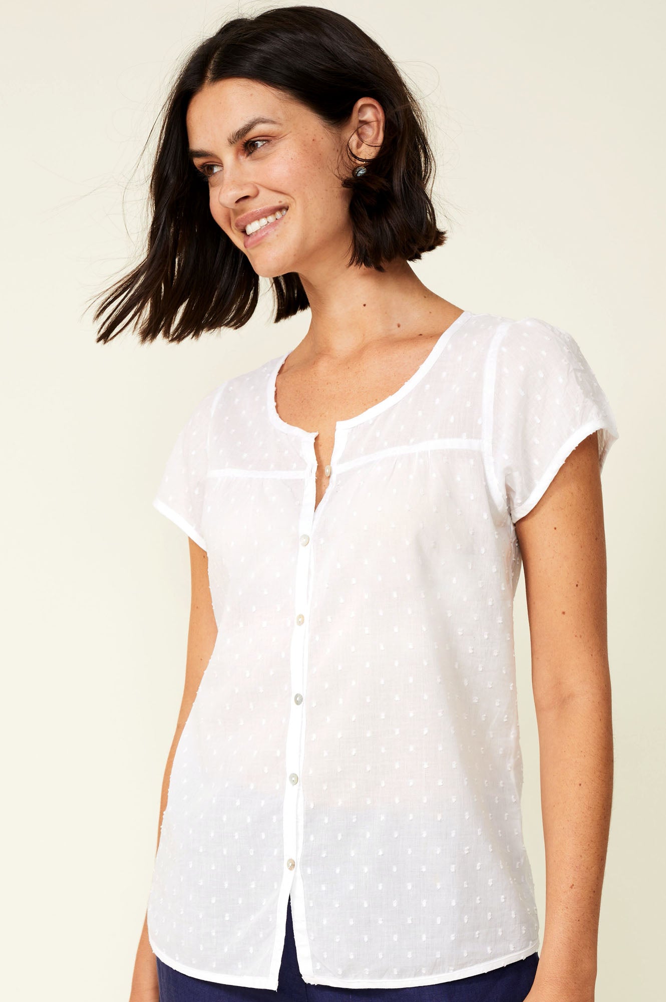 Aspiga Ladies Sustainable Lisbon Organic Cotton Shirt White XS