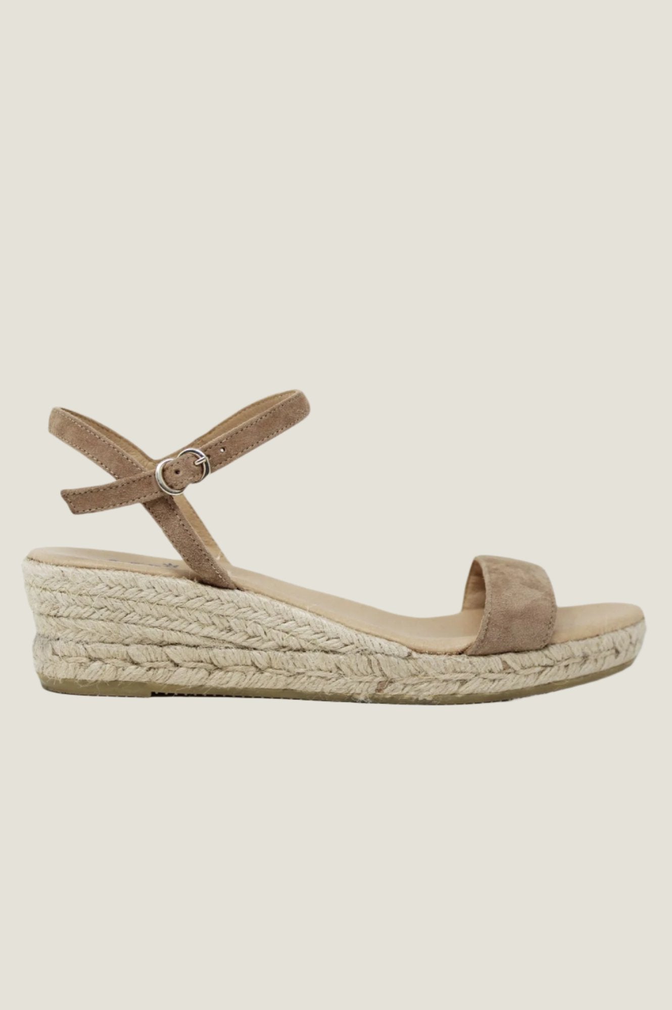 Aspiga Sustainable Canvas Low Wedge Moli Espadrilles Brown