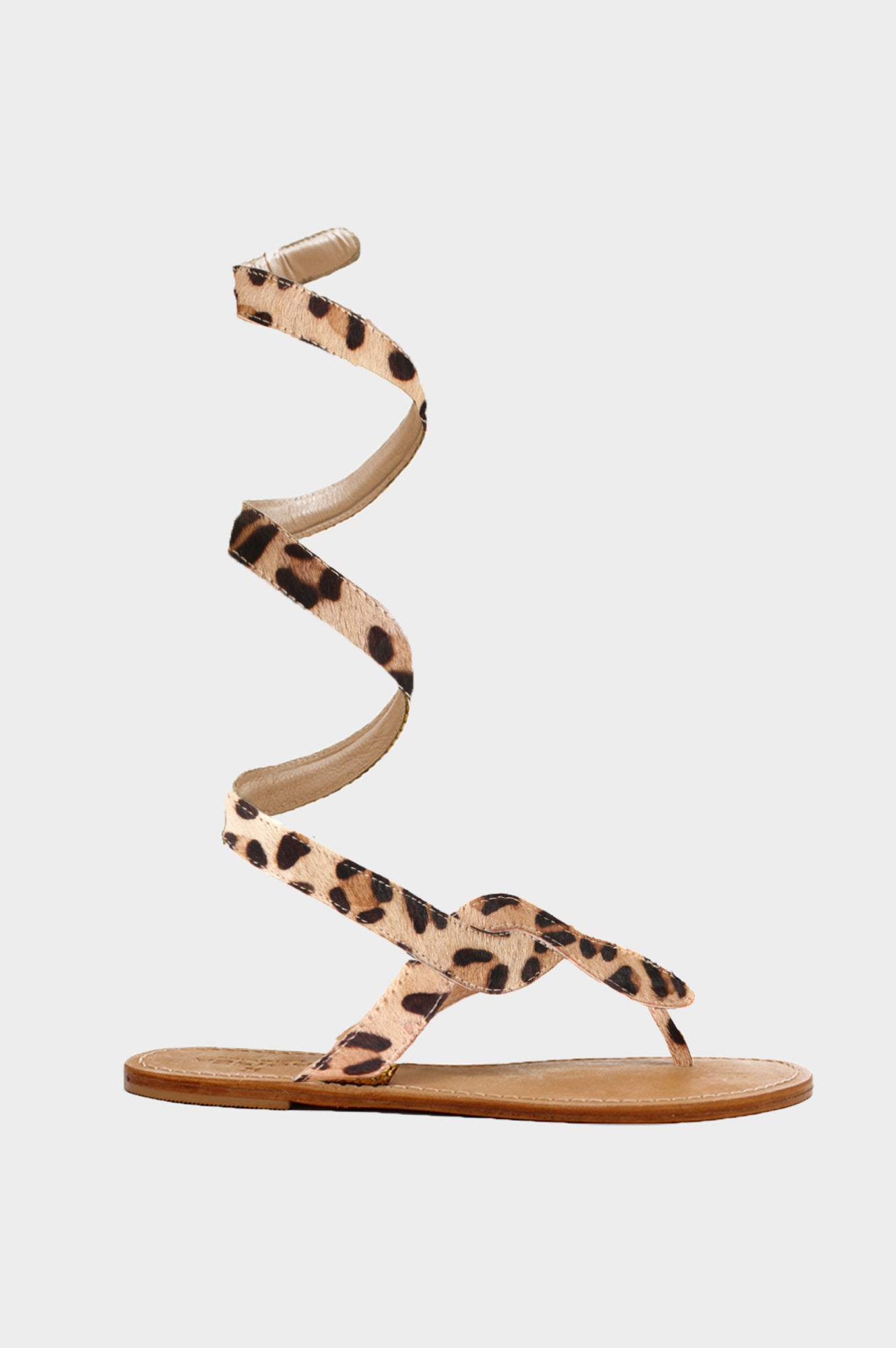 Aspiga Sustainable Ankle Tie Cobra Sandals Leopard