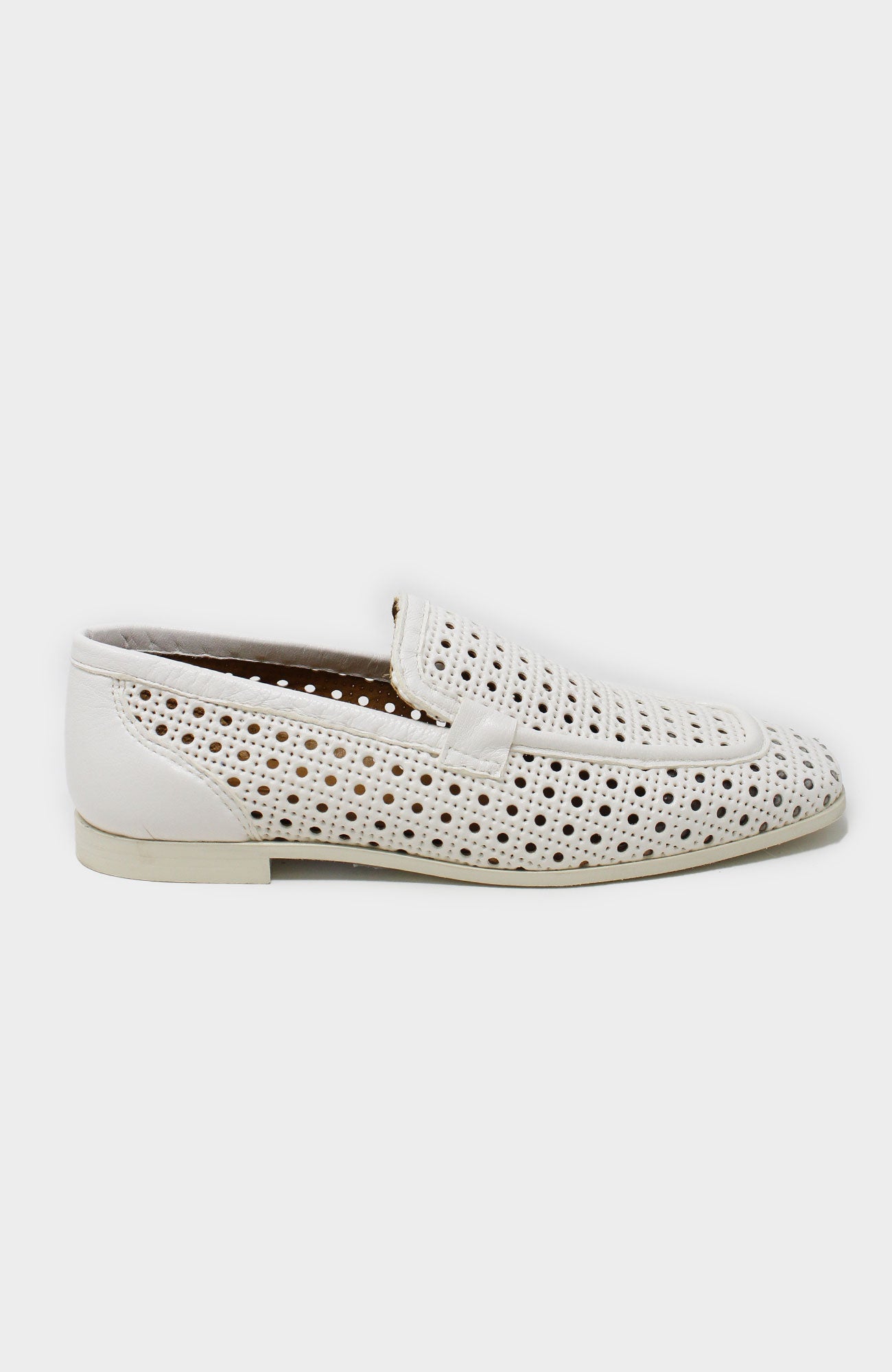 White store studded loafers