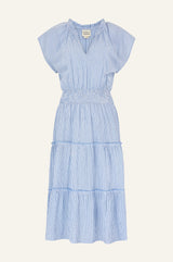 Riley Organic Cotton Dress | Stripe Blue/White