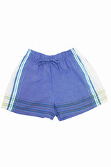 Kikoy Short Shorts | Denim Blue/White