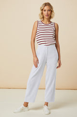 Libby Cheesecloth Trousers | White