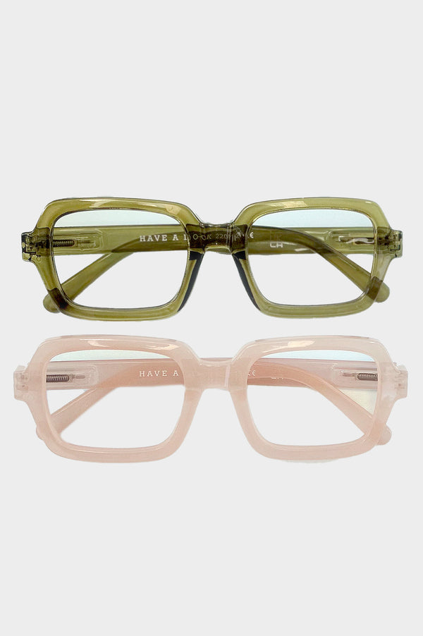 Square Reading Glasses | Nude