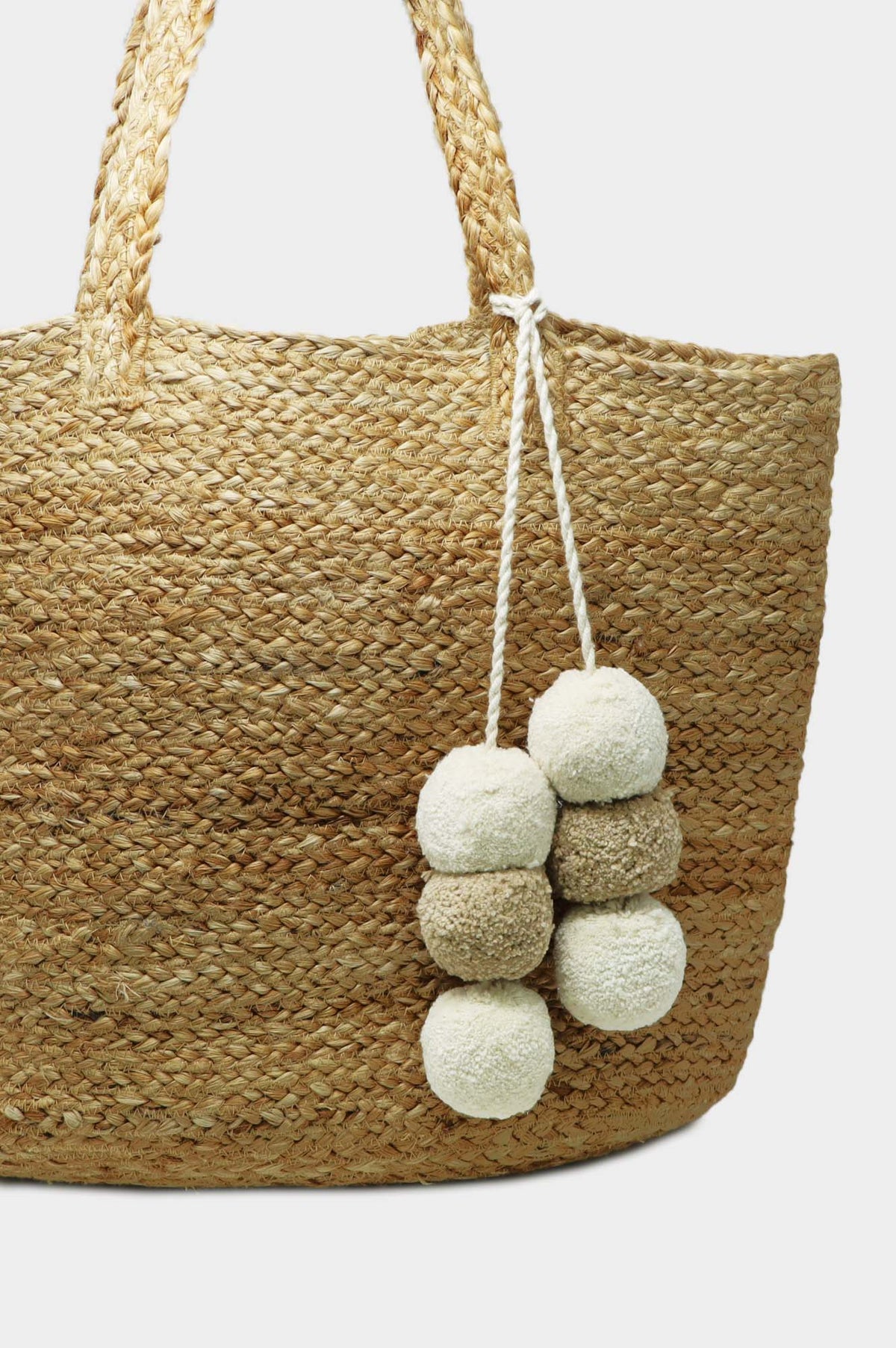 Pom pom tote bag on sale