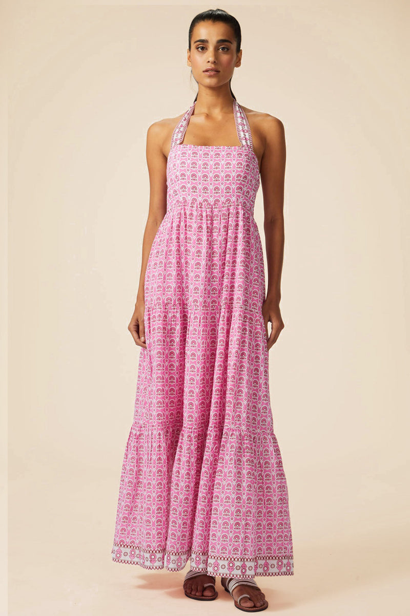 Tabitha Maxi Dress | Pop Flower Pink/White