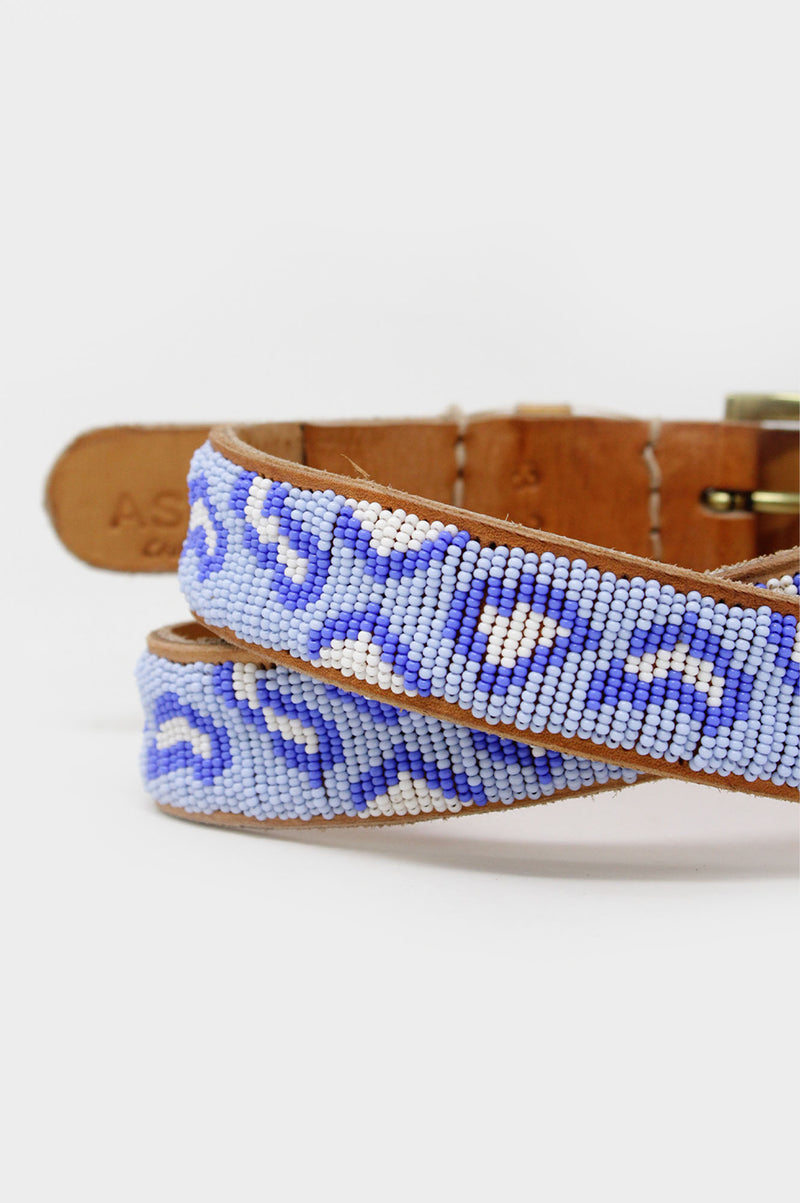 Cheetah Belt | Blue/White