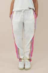 Unisex Kikoy Trousers | White/Pink