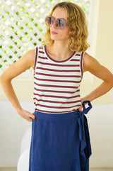 Stripe Tank Top | Cream/Red/Navy