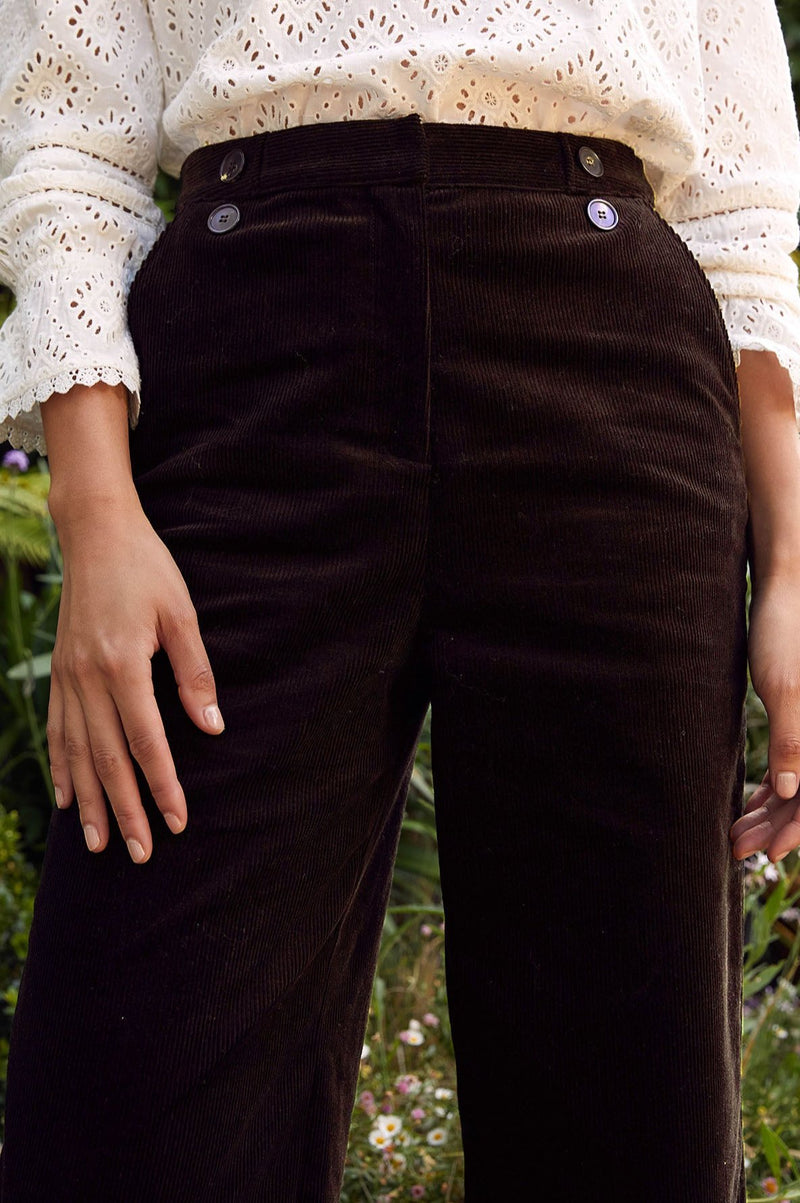 Brooke Corduroy Trouser | Chocolate