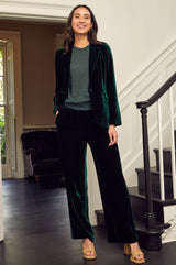 Asha Velvet Blazer | Emerald