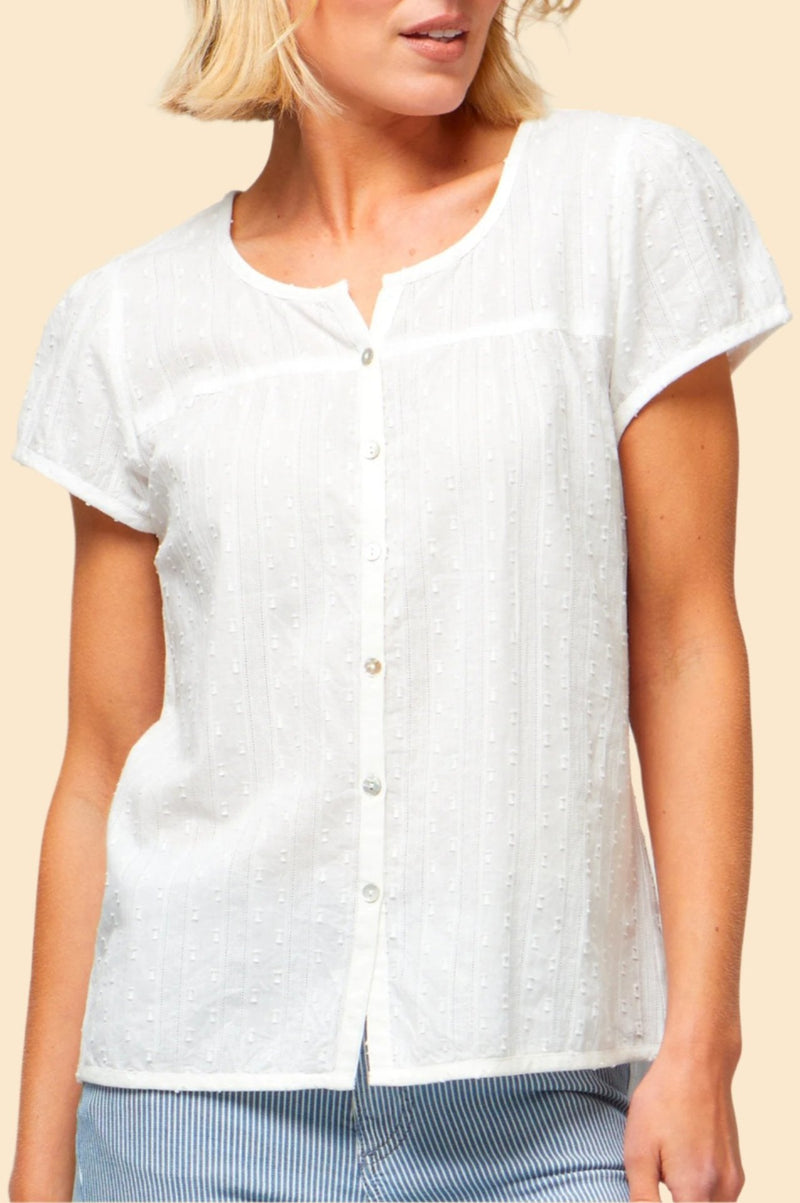 Lisbon Cotton Dobby Shirt | White