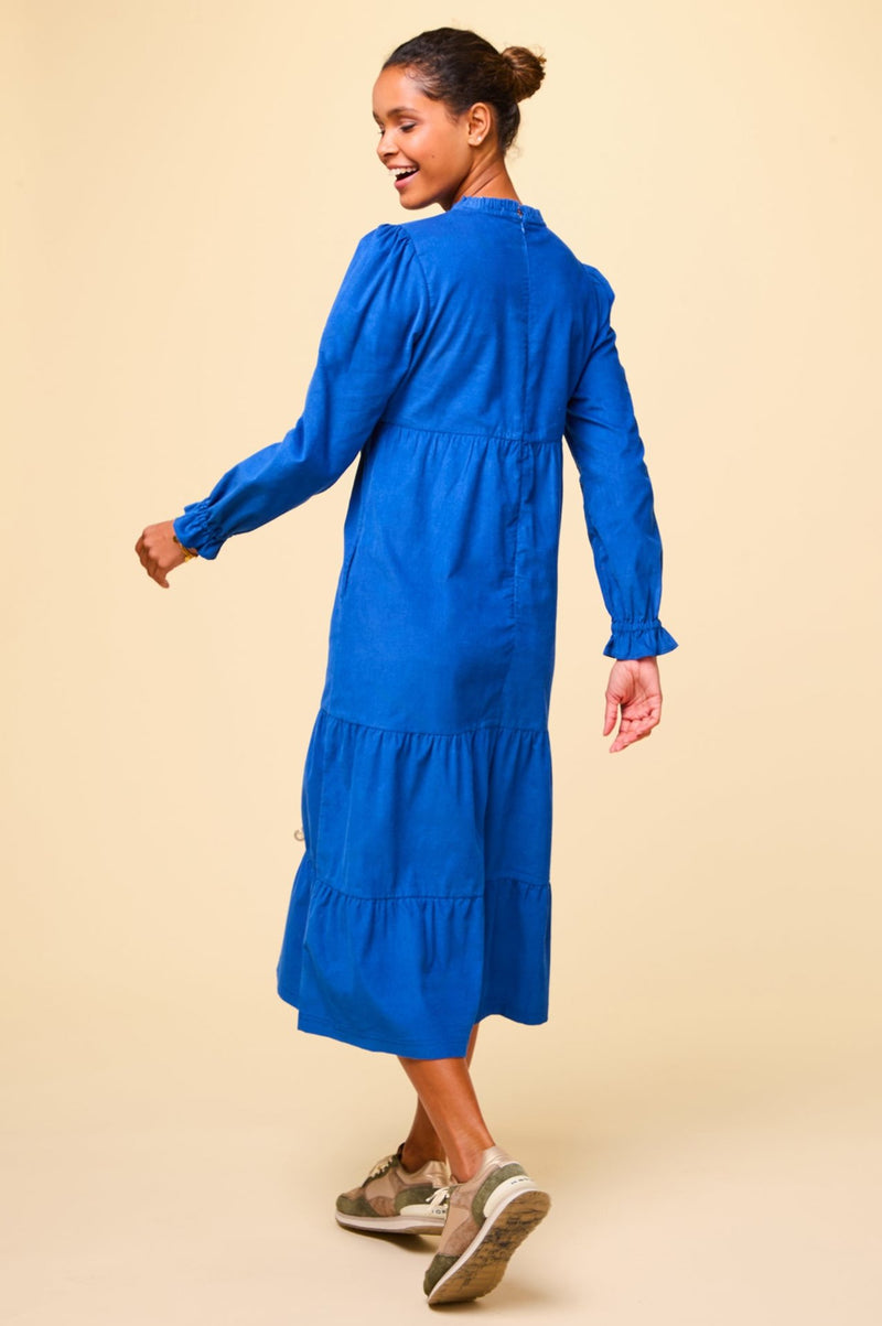 Liv Corduroy Dress | Cobalt