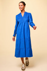 Liv Corduroy Dress | Cobalt