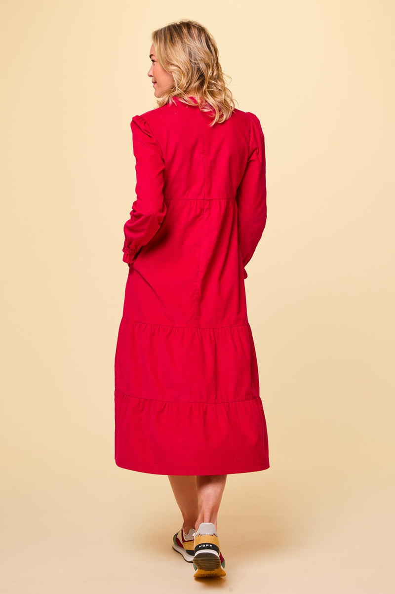 Liv Corduroy Dress | Red