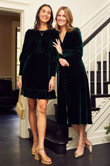 Long Sleeve Velvet Sally Anne | Emerald