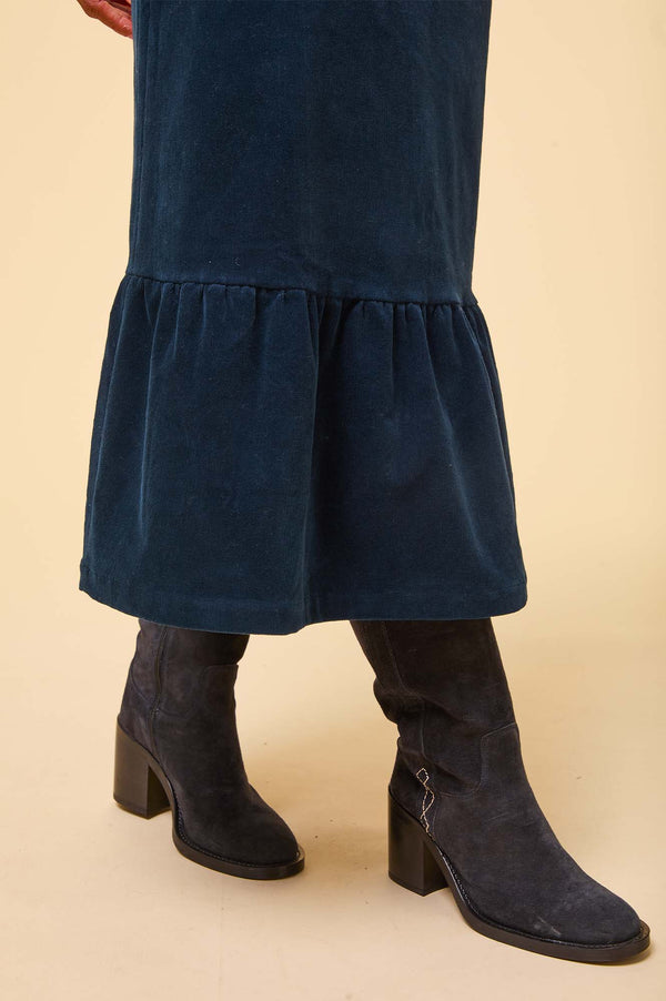 Lori Stretch Corduroy Skirt | Ink