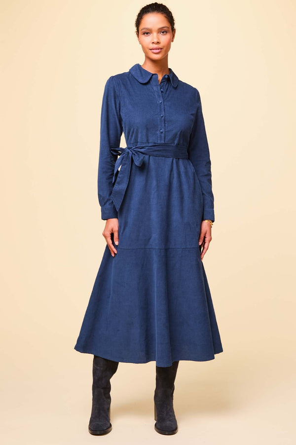 Marissa Corduroy Dress | Navy