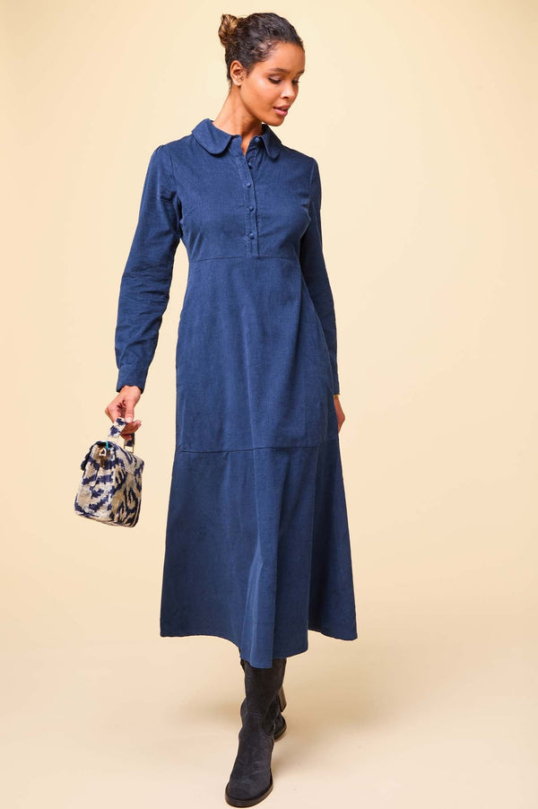 Marissa Corduroy Dress | Navy