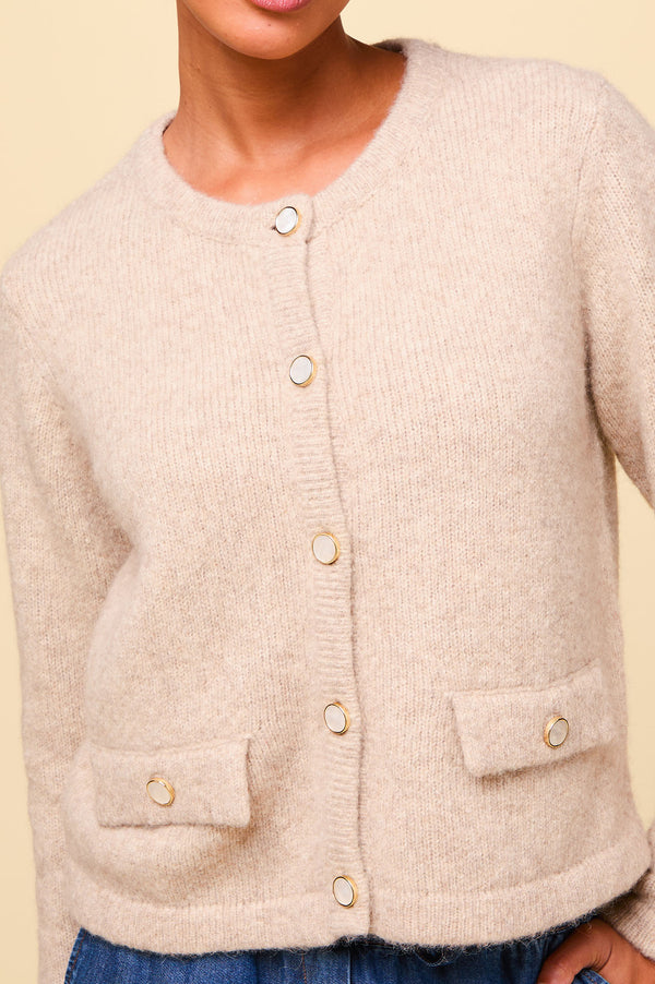 Pearl Cardigan | Oat