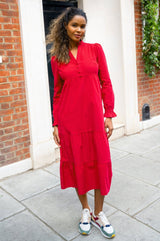 Liv Corduroy Dress | Red