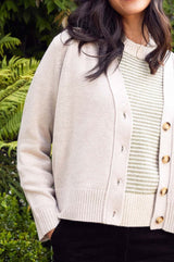 Merino Wool Swing Cardigan | Oat