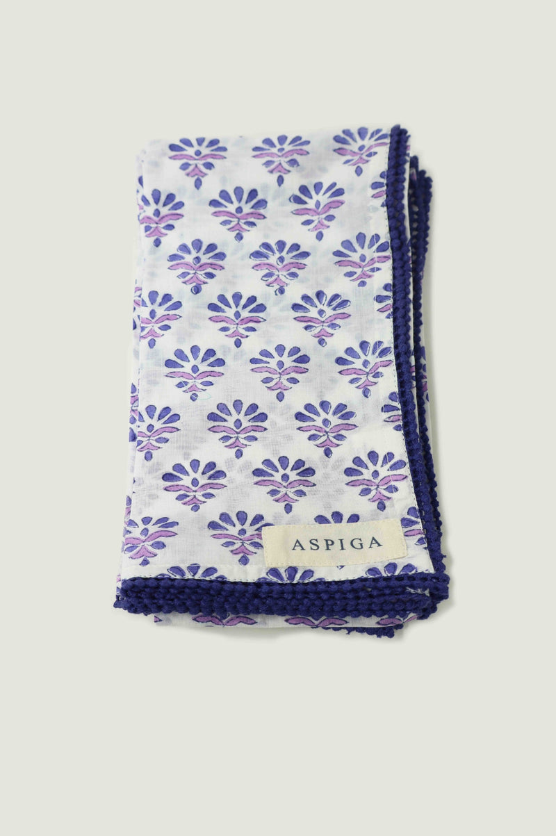 Set Of 4 Block Print Napkins | Buti Purple