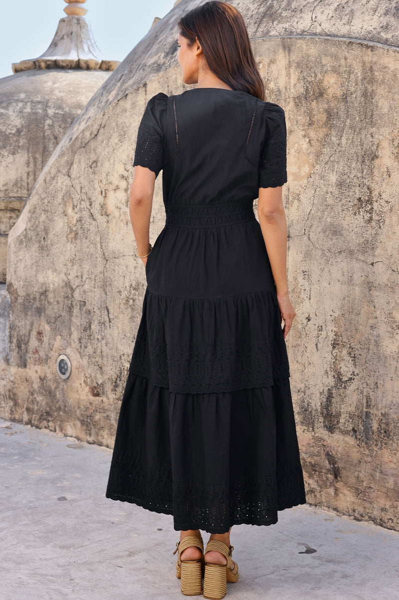 Broderie Sienna Dress | Black