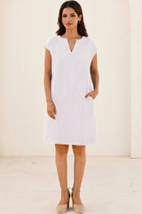 Dori Linen Dress | White