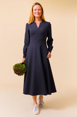 Luna EcoVero™ Midi Dress | Navy