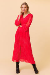 Evelyn Dress | Polka Dot Red/White