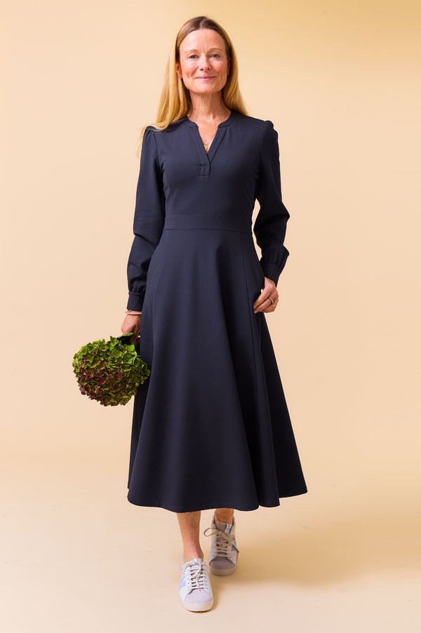 Luna EcoVero™ Midi Dress | Navy