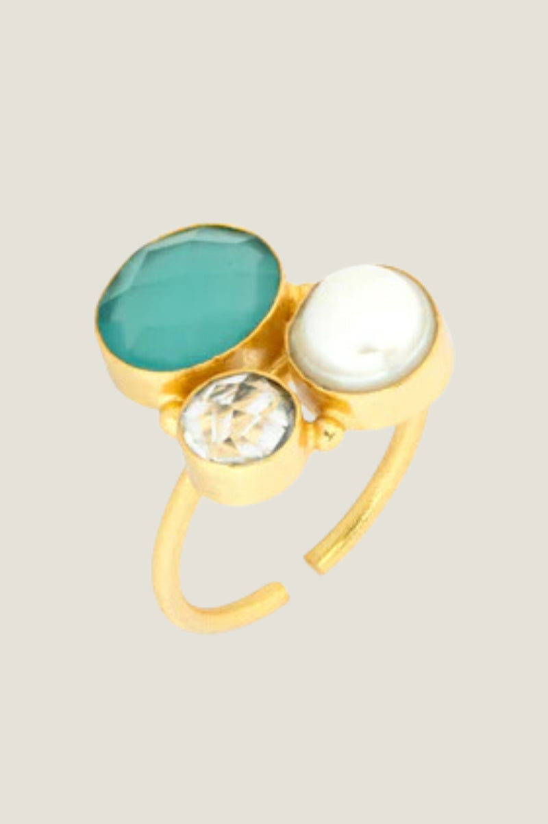 Florence Ring | Blue/Gold