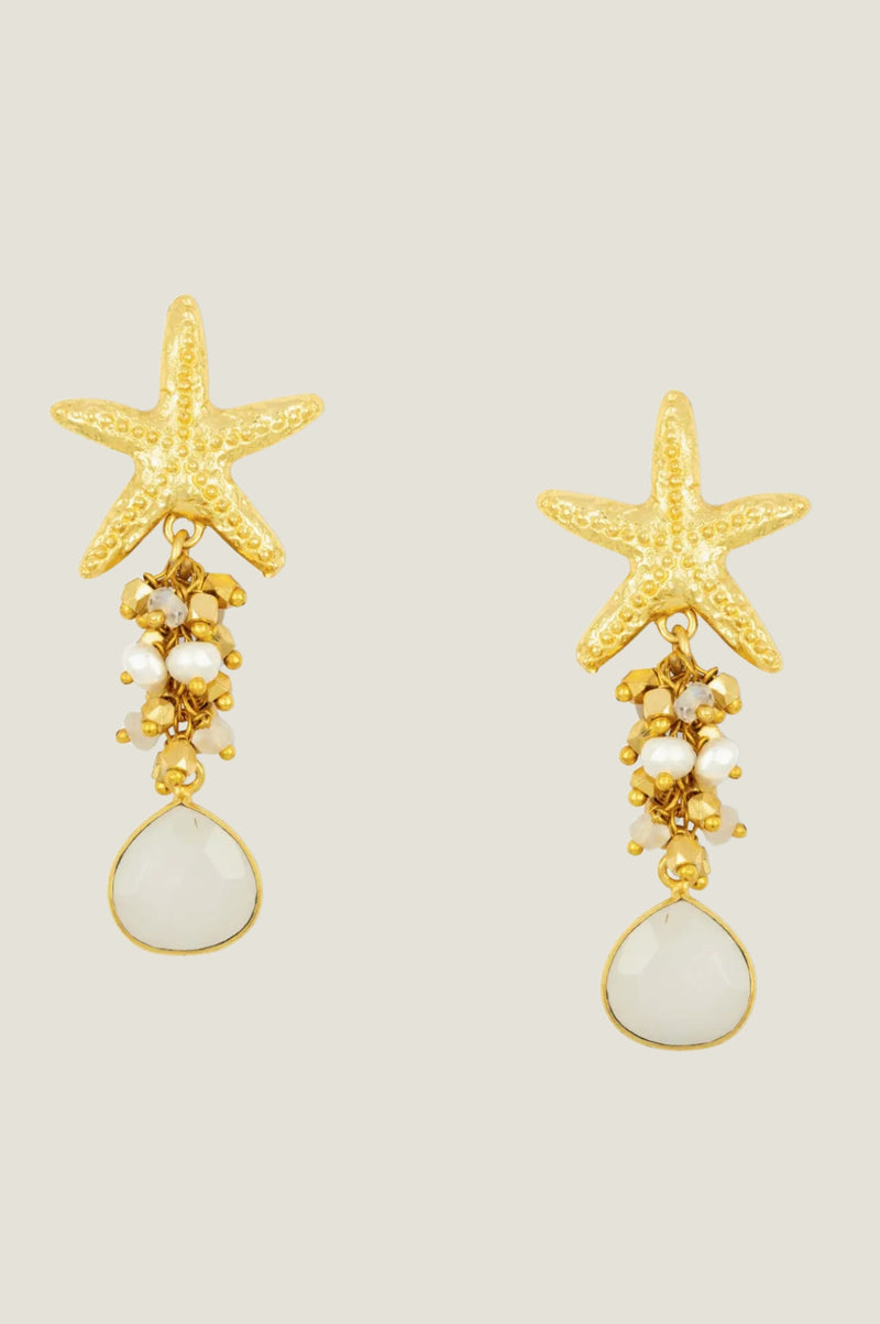 Andrea Earrings | Pearl/Gold