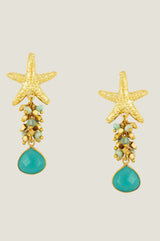 Andrea Earrings | Gold/Teal