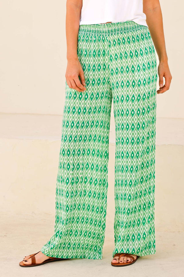 Orion Trousers | Aztec Green/White