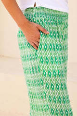 Orion Trousers | Aztec Green/White