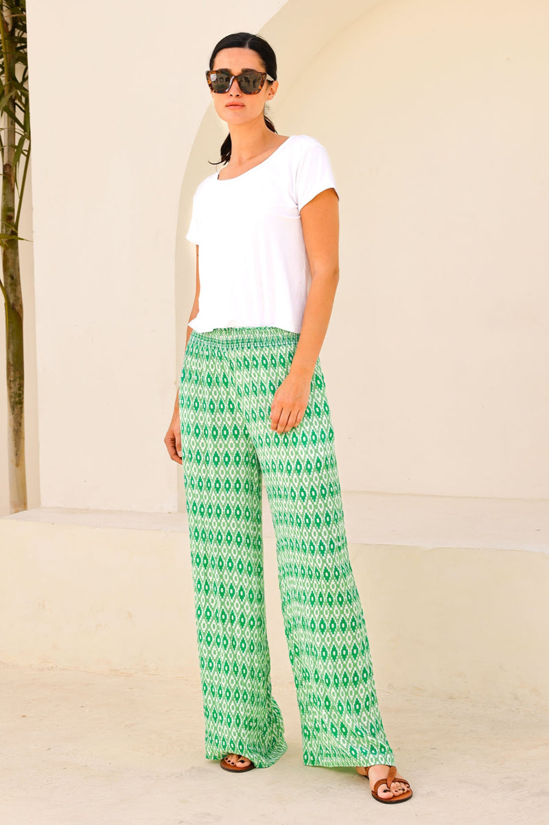 Orion Trousers | Aztec Green/White