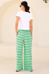 Orion Trousers | Aztec Green/White