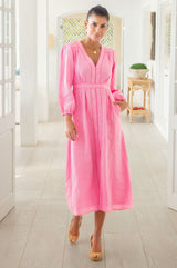 Jamila Linen Dress | Baby Pink