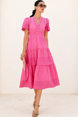 Broderie Sienna Dress | Pink