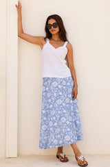 Neve Skirt | Blossom Blue/White