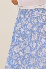 Neve Skirt | Blossom Blue/White